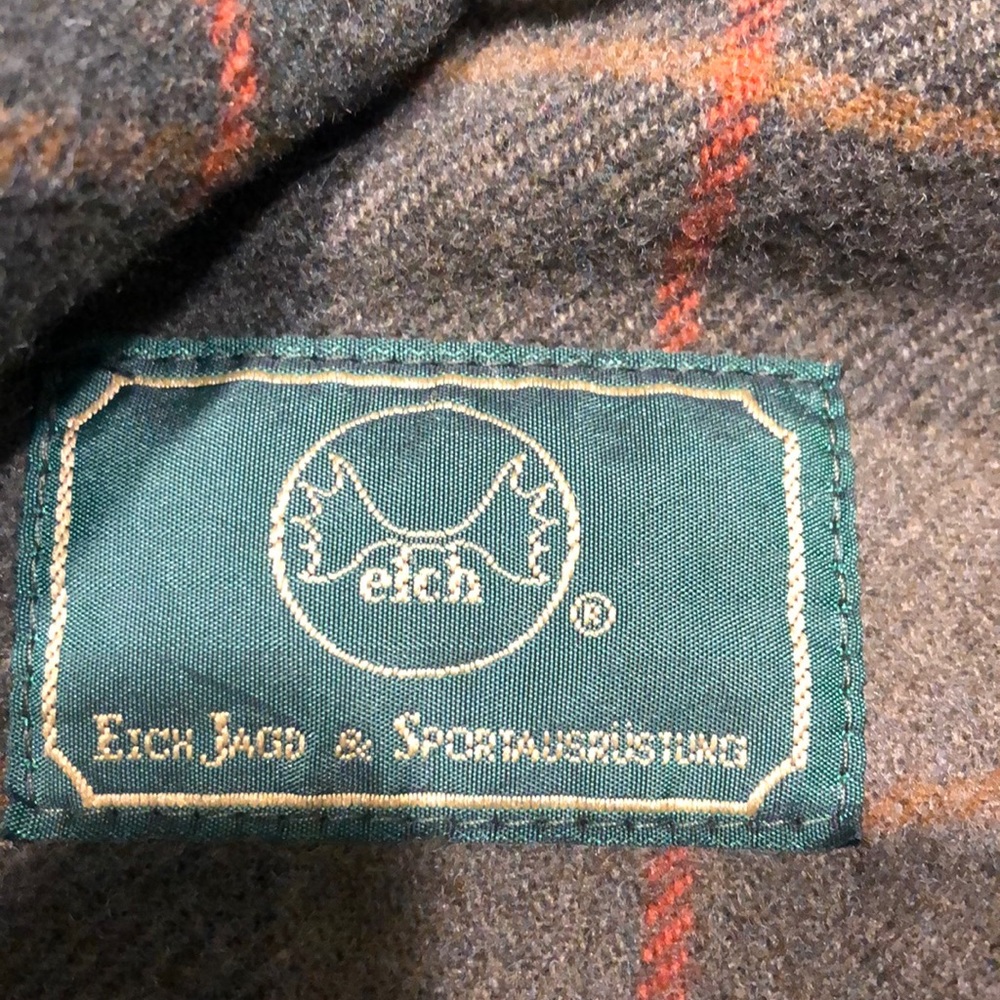 dark forest green wool blend heavy coat - Picture 6 of 9